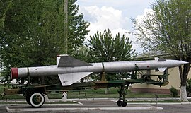 Ракета ЗРК С-25 «Беркут» в музее полигона «Капустин Яр», г. Знаменск.