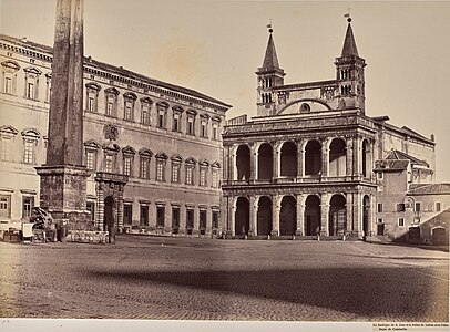 Западный фасад Латеранской базилики. Фотография 1859 г.