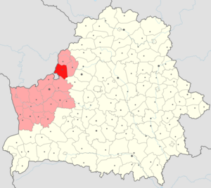 Ошмянский район на карте