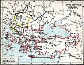 Карта Юго-Восточной Европы, около 1040–1070.