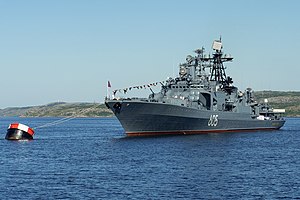 «Адмирал Левченко» в Кольском заливе в 2018 году.