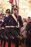 Солдаты Президентского полка в церемониальной форме.