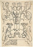 К. Бос. Гротеск. Бумага, перо, кисть, тушь. После 1540. Метрополитен-музей, Нью-Йорк