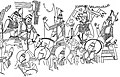 Мечи с богато украшенными перегородчатыми узорами, найденные на росписях пещер Кизила, могут быть версиями кинжалов, созданных под влиянием эфталитов[86]