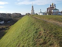 Успенский собор и колокольня с Кремлёвского вала.