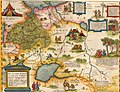 Карелия на карте европейской части Царства русского 1575 года из Theatrum Orbis Terrarum