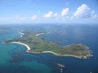 Остров Сент-Мартинс с высоты птичьего полёта