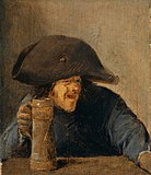 Крестьянин с кружкой. 1630-е. Дерево, масло. Художественный музей, Базель