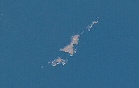 Острова Дёмина. Фотография из космоса