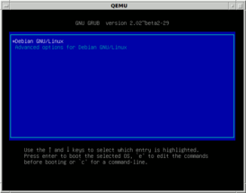 Скриншот программы GNU GRUB