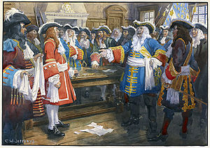 Губернатор Новой Франции Луи де Фронтенак разрывает требования английского посланника Уильяма Фипса о капитуляции Квебека в 1690 году