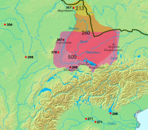 Расселение алеманнов в III—VI веках