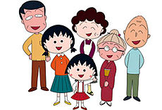 Семейство Сакура (слева направо Хироси, Сакико, Маруко (впереди), Симурэ (позади), Котакэ, Томодзо)