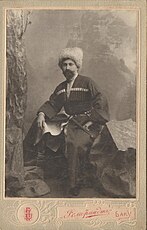 Али бек Гусейнзаде в черкеске в 1908 году