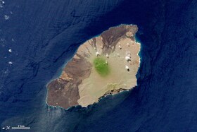 Остров Пинта с высоты 700 км