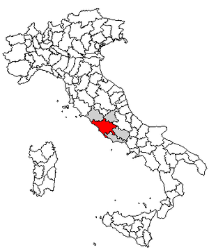 Провинция Рим на карте