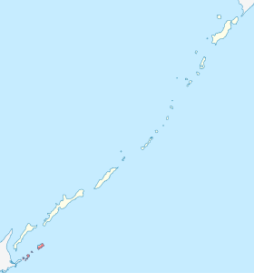 Заказник на схеме Курильских островов