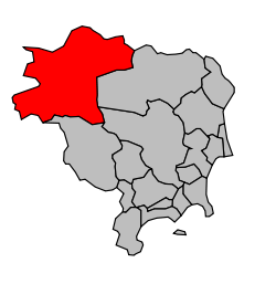 Кантон на карте департамента Приморские Альпы