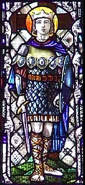 Витраж с изображением святого Освальда в Глостерском кафедральном соборе