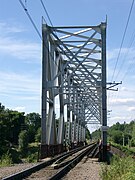 Железнодорожный мост через Вуоксу к югу от платформы