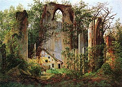 Каспар Давид Фридрих. "Развалины монастыря Эльдена" 1825 г.