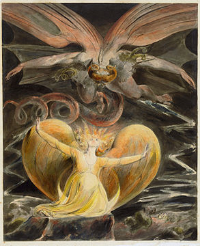 Великий Красный Дракон и Жена, облачённая в Солнце (Уильям Блэйк, 1805—1810 годы)