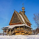 Гульбище в деревянной архитектуре. Никольская церковь из села Глотово (1766 г.), перевезённая в Суздальский кремль