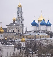 Вид на Троице-Сергиеву лавру зимой