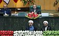 Инаугурация Рухани в иранском парламенте. Справа — Садик Лариджани