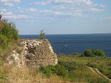 Вид с крепостной стены на Ладожское озеро