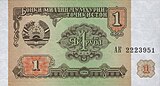 Таджикский рубль 1994 (лицевая сторона, повторяющая 1 рубль СССР 1961)