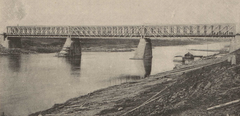 Мост с металлическими фермами в конце XIX века