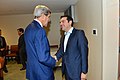 Ципрас и государственный секретарь США Джон Керри, 30 сентября 2015 года