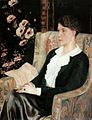 Портрет Евдокии Глебовой (сестра художника), 1915. Масло на холсте. Русский музей. 117,0×152,5 см