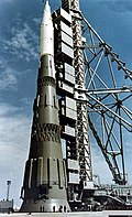 Габаритно-весовой макет Н-1 на стартовой площадке. 1967 год