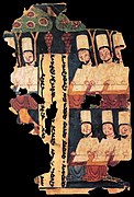Манихейские священники, пишущие согдийские рукописи (Кочо, Таримский бассейн, VIII—IX века)