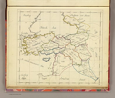 Карта Османской империи в Азии 1810 года, на которой показан регион Османской Сирии.