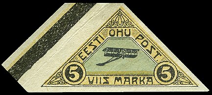 Первая авиапочтовая марка Эстонии, 1920 (Sc #С1)