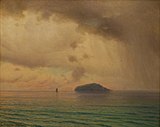 «Озеро Севан в дождливый день» Г. Башинджагян, 1899.