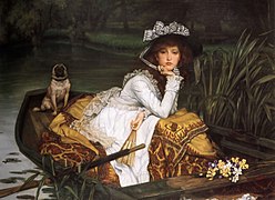 Юная леди в лодке, 1870 г.