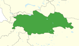 Территория Могульского ханства во времена правления Абдаллах-хана. 1640-е годы XVII века.
