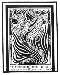 А. Макмердо. Обложка книги «Городские церкви К. Рена». 1883