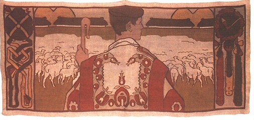 Я. Вашари. Гобелен «Пастух». 1906