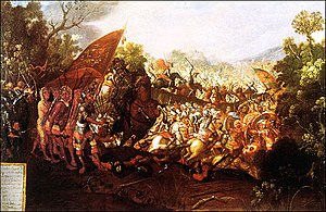 Битва при Отумбе на картине XVII века