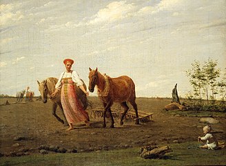 «На пашне. Весна» Венецианов А.Г. 1820-е