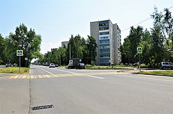 Дома 7-го микрорайона (Горки-2) на улице Сафиуллина (июнь 2019)