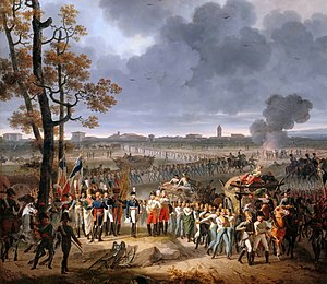 Капитуляция Мантуи 2 февраля 1797 года. Фельдмаршал Вурмзер сдается генералу Серюрье. Картина Леконта