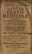 Титульный лист повторного издания «Clavis medicinae duplex» (1767)