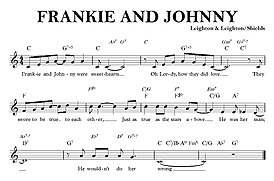 Обложка песни Миссисипи Джон Хёрт «Frankie and Johnny»