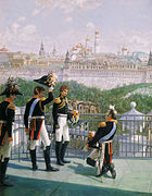 Король Прусский Фридрих Вильгельм III с сыновьями благодарит Москву за спасение его государства, 1896. Государственная Третьяковская галерея